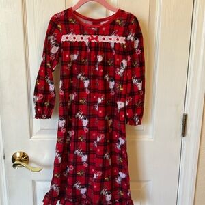 Peanuts girls flannel pajama dress size XS